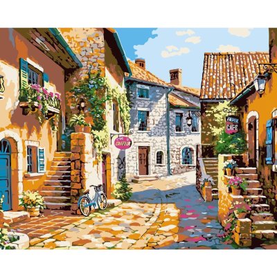 Norimpex diamantové malování Kamenná ulička v Itálii 30 x 40 cm – Zbozi.Blesk.cz