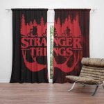 Závěs Stranger Things Red: 2ks 140x250cm – Hledejceny.cz