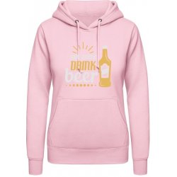 AWDis Hoodie mikina Zachraň vodu pij pivo Miminkovská růžová