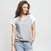 Dámská Trička Urban Classics Ladies Contrast Raglan Tee grey white