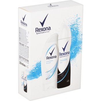 Rexona Invisible Aqua deospray 150 ml + Freshness & Care sprchový gel 250 ml dárková sada