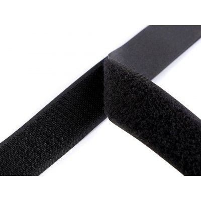 Suchý zip háček + plyš šíře 30 mm, střední, 2 černá – Hledejceny.cz