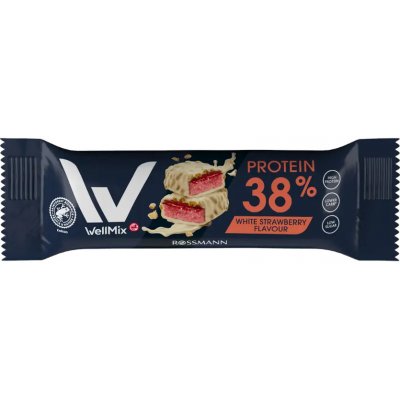 WellMix Proteinová tyčinka Jahoda 45 g – Zboží Mobilmania