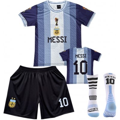 Numberoplus dětský fotbalový dres + fotbalové ponožky Argentina - Lionel Messi Č.10 Cup – Zboží Dáma