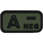 Nášivka gumová 3D: Krevní skupina A NEG [50x25] olivová – Hledejceny.cz