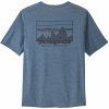 Pánské sportovní tričko Patagonia Men's Capilene cool Daily Graphic Shirt '73 Utility Blue X-Dye