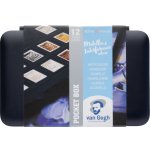 Van Gogh cestovní sada akvarelových barev 12 půlpánviček, Metallic & Interference – Hledejceny.cz