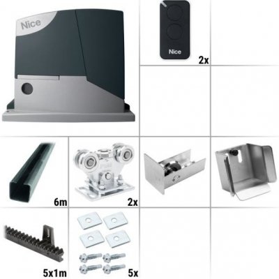 Nice Road 400 K1 7.2 - sestava pojezdu, pohonu a příslušenství, pro posuvnou bránu do průjezdu 4 m a 400 kg, profil bez úpravy – Hledejceny.cz