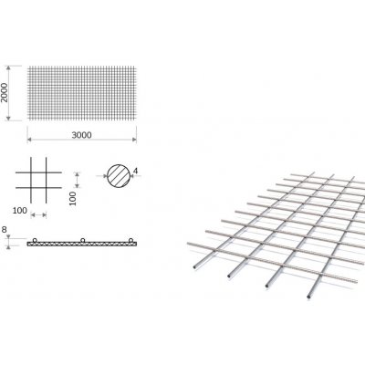 Kari síť s okem 100/100 mm, 2x3 m, průměr 4 mm (KA16) – Hledejceny.cz