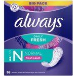 Always Dailies Fresh & Protect Flexistyle Normal Intimky 58 ks – Zbozi.Blesk.cz