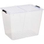 Siguro Fold Box se skládacím víkem 65 l, 56,7 x 39,6 x 41,7 cm, transparentní – Zboží Dáma