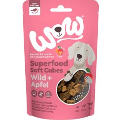 WOW pamlsky Zvěřina s jablky Superfood měkké kostky 150 g