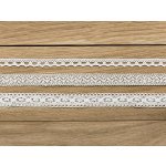 PartyDeco Sada krajek bílá 3 ks x 1,5 m - krajkové stuhy na vintage, rustikální svatbu – Zboží Dáma PartyDeco Sada krajek bílá 3 ks x 1,5 m - krajkové stuhy na vintage, rustikální svatbu – Zboží Dáma