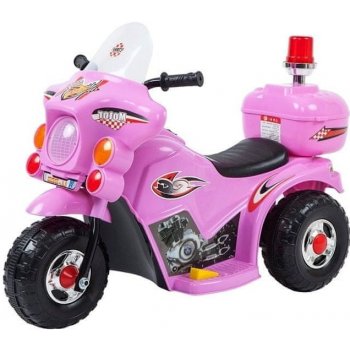 Mamido elektrická motorka Policie růžová