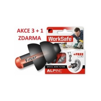 Alpine WorkSafe Chrániče sluchu SNR 23 dB 3+1 pár