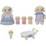 Sylvanian Families 5735 Rodina Flora králíci s trojčaty – Zboží Dáma
