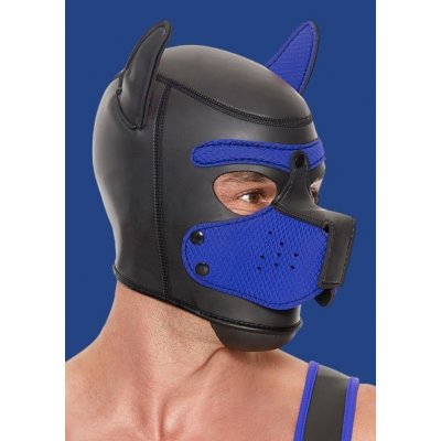 Psí maska Ouch! Puppy Play Hood modrá neoprenová psí kukla pro puppy play – Zboží Mobilmania