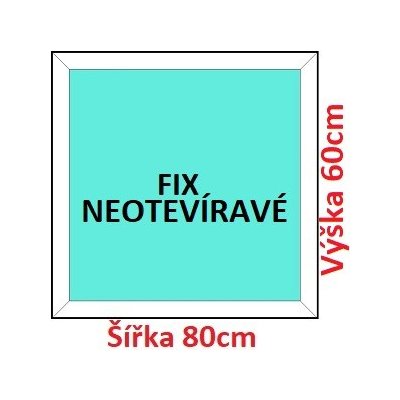 Soft Plastové okno 80x60 cm FIX neotevíravé – Zboží Mobilmania