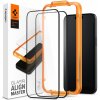 Tvrzené sklo pro mobilní telefony Spigen Glass tR AlignMaster 2 Pack, FC Black - iPhone 15 Pro AGL06895