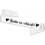 Svatební šerpa Budu se vdávat! Bílá – Zboží Dáma
