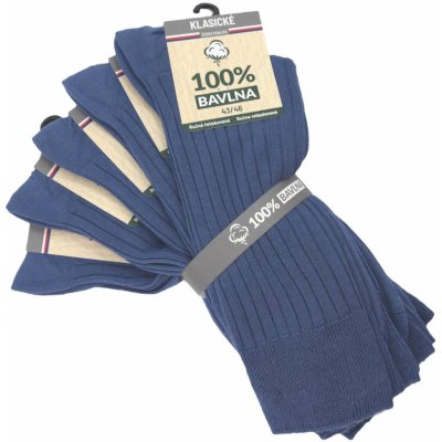 100% bavlna klasické dámské 100% bavlněné jednobarevné žebrované ponožky mix2 – Hledejceny.cz