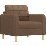 VidaXL 329263 polohovací tmavě hnědé textil – Zboží Dáma