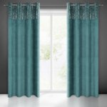 EUROFIRANY ZATEMŇOVACÍ ZÁVĚS NA KROUŽCÍCH LINDI 140X250 CM TYRKYSOVÁ – Sleviste.cz