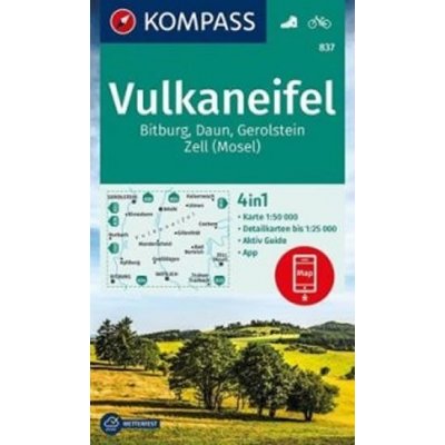 Kompass Karte Vulkaneifel Bitburg Daun Gerolstein Zell Mosel – Zboží Mobilmania