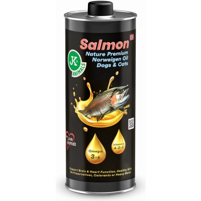 JK Animals Nature Premium Norweigen Salmon Oil 1 l – Zboží Dáma