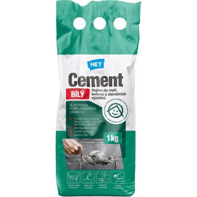HET Cement bílý Velikost: HET Cement bílý 1 kg – Zboží Mobilmania