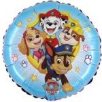 GRABO fóliový balónek Tlapková Patrola kruh modrý 18" 46cm nafukovací – Sleviste.cz