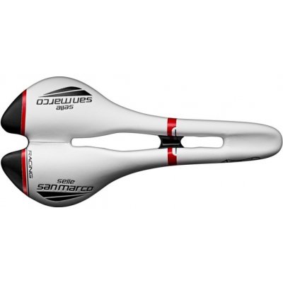 Selle San Marco Aspide Open-Fit Racing Narrow bílé/černé/červené