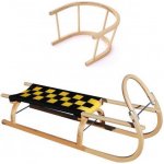 Sulov Sáně dřevěné 67 délka 110 cm + ohrádka černo-žlutá – Sleviste.cz
