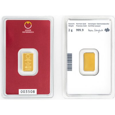 Münze Österreich AG zlatý slitek 2 g – Zboží Dáma