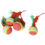 Flamingo míčky s pérky pro kočky 4 ks – Zboží Dáma