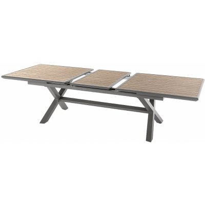 DEOKORK Hliníkový stůl BERGAMO 220/279 cm šedo-hnědý/medová – Hledejceny.cz