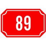 Domovní číslo 330x210mm červené – Zboží Mobilmania