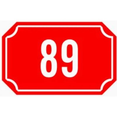 Domovní číslo 330x210mm červené – Zboží Mobilmania