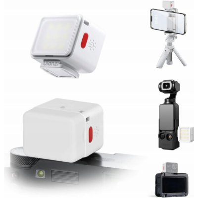 Ulanzi Magnetická LED lampa + ISO pro telefon fotoaparát a videokameru 1W 500mAh / DG01 / Bílá – Zboží Živě