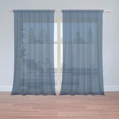 Záclony Námořní modrá: 2 ks - 150x250 cm - Sablio – Hledejceny.cz
