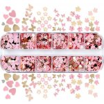 Dekorace do pryskyřice růžovo zlatý mix – Zboží Dáma