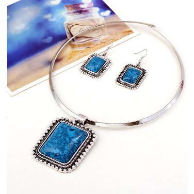 MP Vintage náhrdelník a náušnice tyrkysová velký a výrazný šperk MP1023 – Hledejceny.cz