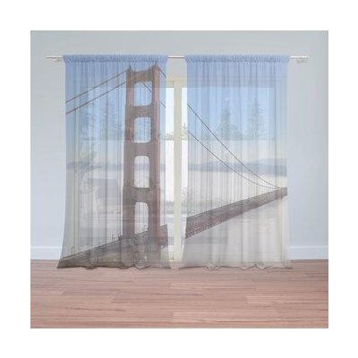 Sablio Záclony Golden Gate v mlze: 2ks 150x250cm – Hledejceny.cz