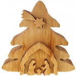 Amadea Dřevěný betlém odstupňovaný masivní dřevo 10x9,5x2 cm – Hledejceny.cz