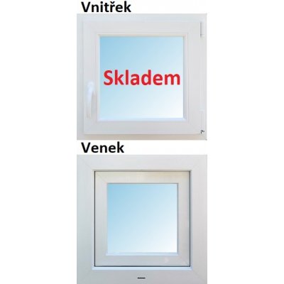 Soft plastové okno 40x40 cm bílé, otevíravé, Pravé – Zboží Mobilmania