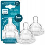 Philips Avent Dudlík Anti-colic/Classic+ 2 pomalý průtok 2 ks Bílá – Zboží Dáma