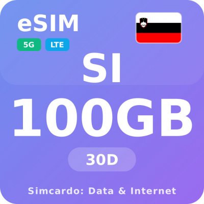 Slovinsko Mobilní Internet - eSIM 100GB 30 dní datová SIM karta – Zboží Živě