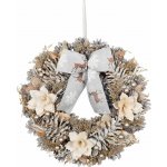 MagicHome Vianoce Věnec MagicHome Vánoce, přírodní s mašlí, 30 cm – Zboží Mobilmania