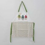 Clayre & Eef Dětská kuchyňská zástěra Roboti 48cm 56x56 cm – Hledejceny.cz