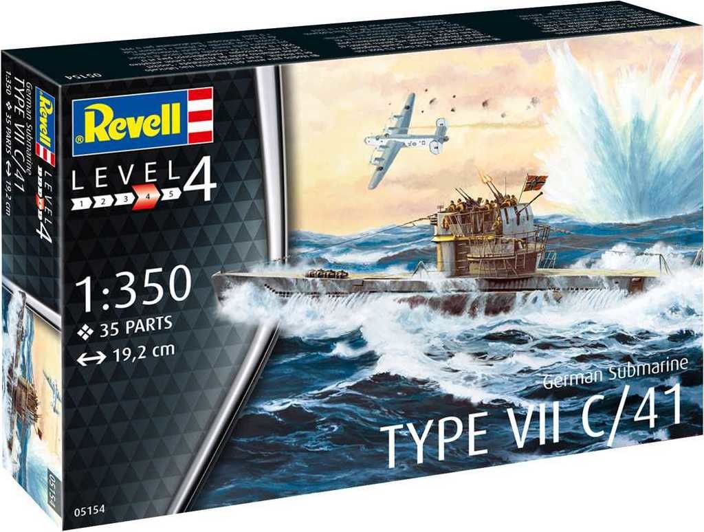 Revell německá ponorka Type VII C/41 1:350